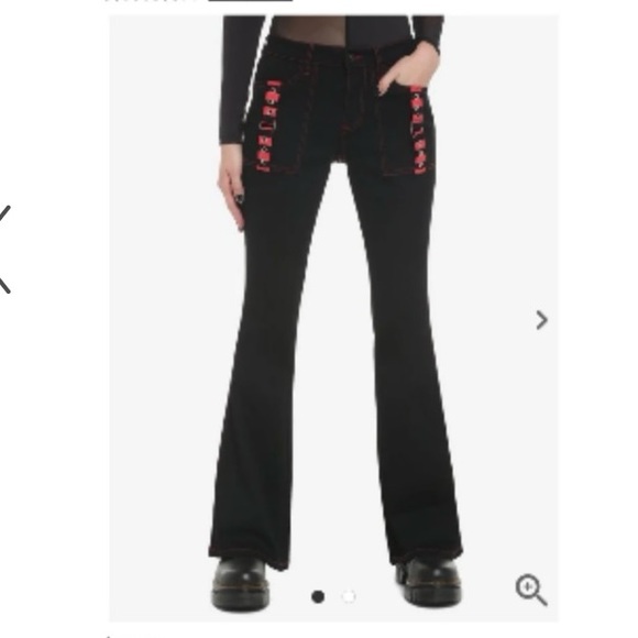 Hot Topic Pants - Skelanimals Black and Red Pants